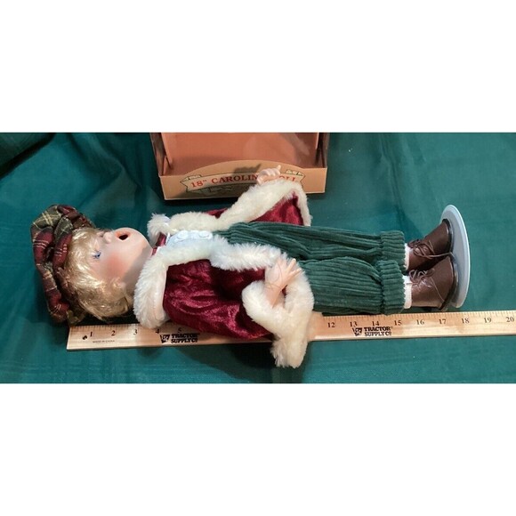 The Collector’s Choice By Dan Dee 18” Porcelain Boy Doll Blonde Caroler In Box - Picture 13 of 16